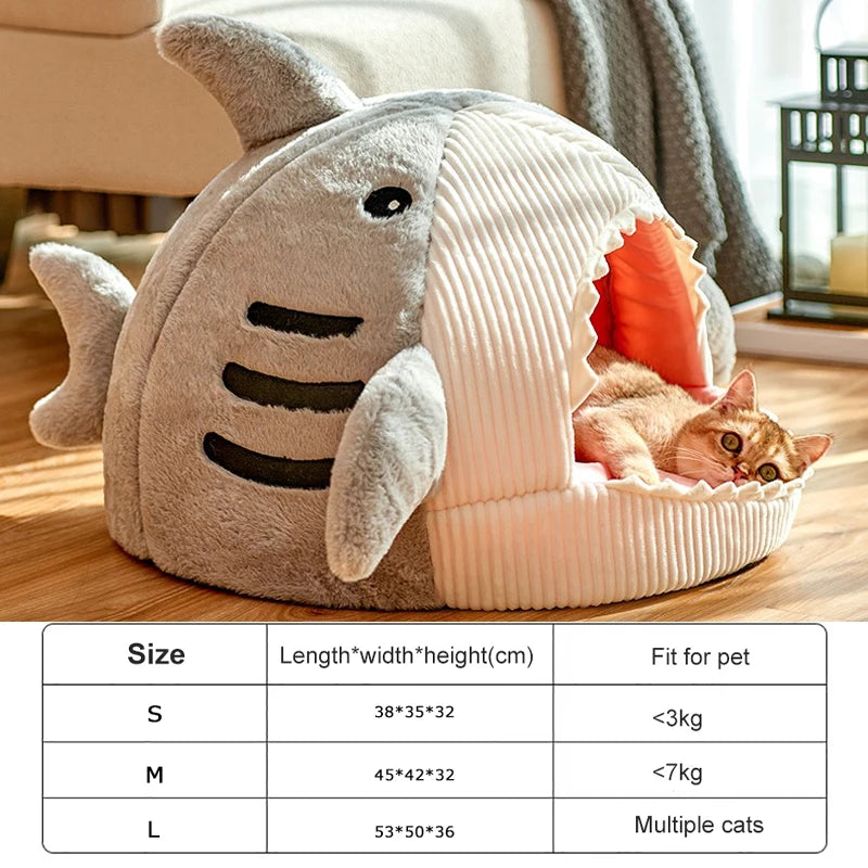 A Cozy Hideaway Shark Bed Your Pet Will Absolutely Love!
