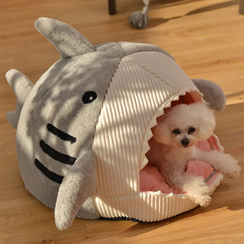 A Cozy Hideaway Shark Bed Your Pet Will Absolutely Love!