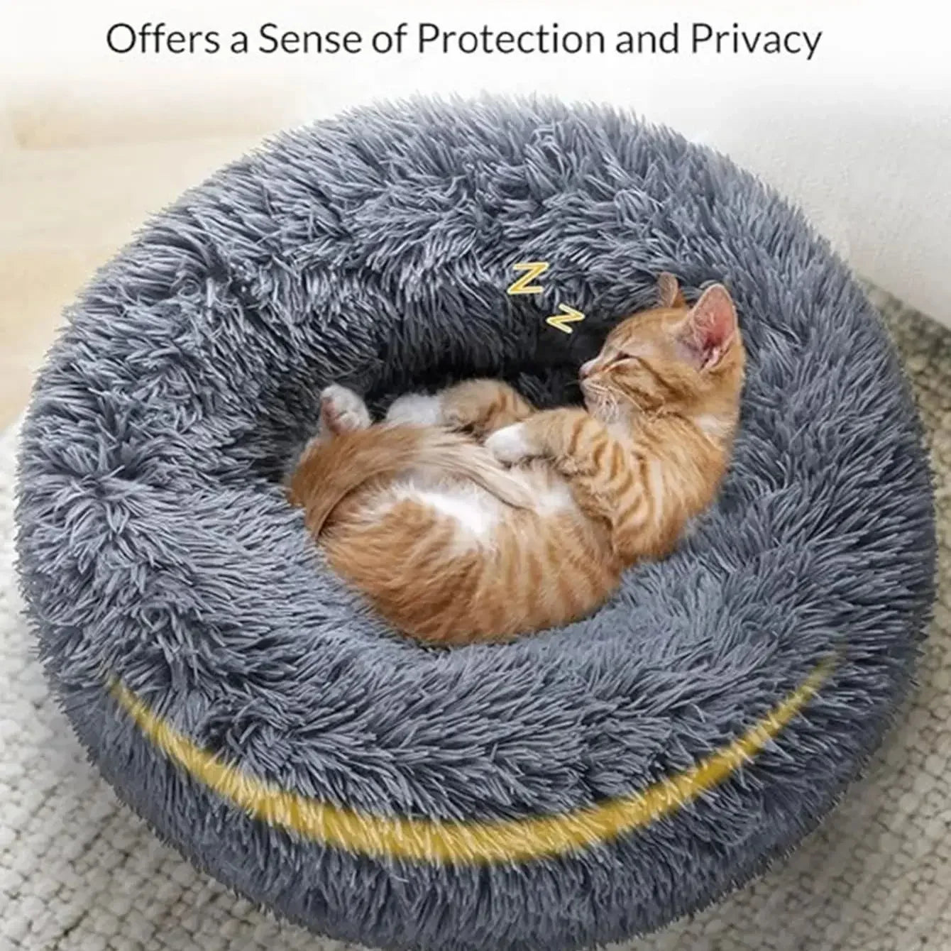 Donut-Shaped Bed Perfect For Taking With Your Pet Anywhere!